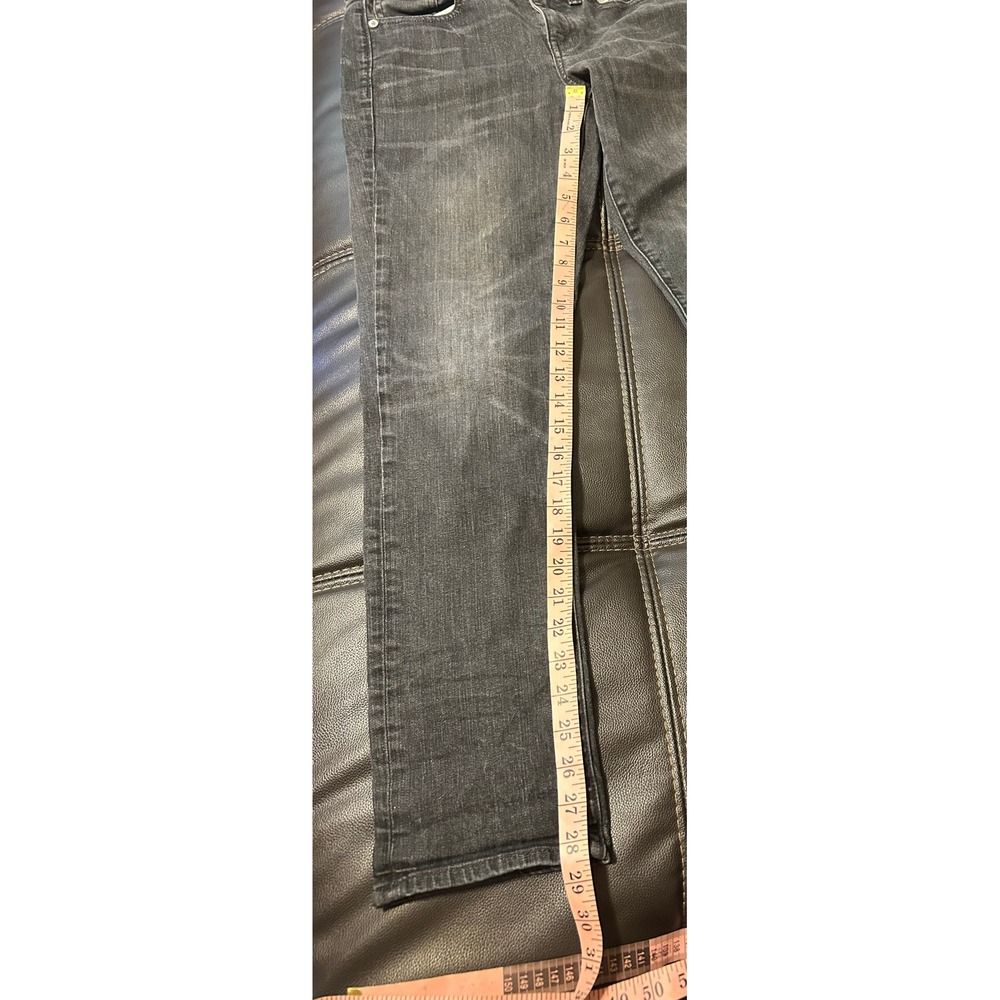 Madewell Slim Boy Jean. Black Distressed. Midrise, Straight Leg. Women's Size 27 - Picture 10 of 12